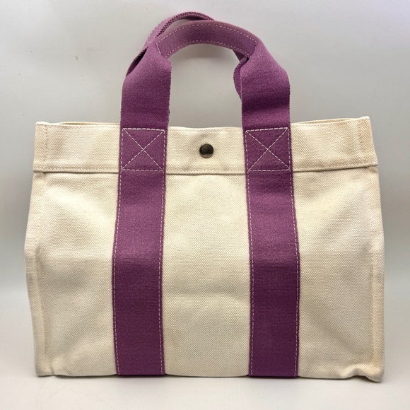 Authentic Hermes Bora Bora PM Tote Bag Two-Tone Canvas - Picture 1 of 15